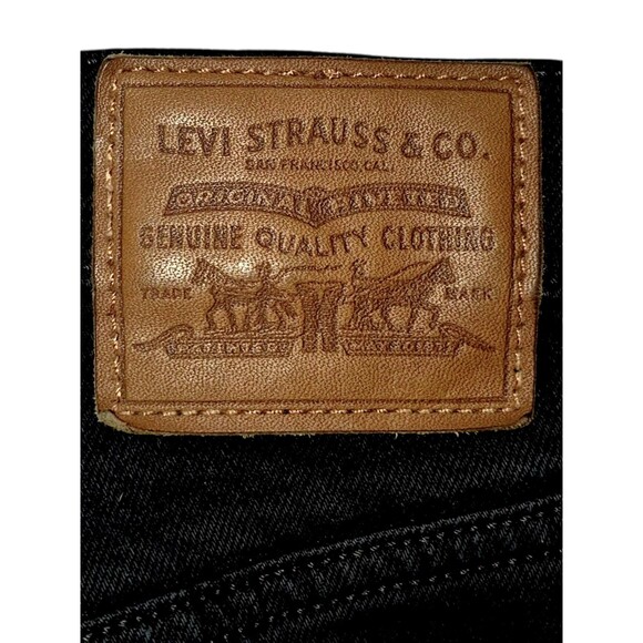 Levi's Premium Ribcage Straight Ankle Jeans Womens 18W Black Button Fly - Picture 6 of 8